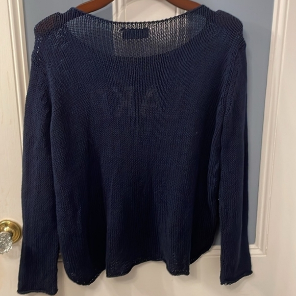 Wooden Ships LAKE LIFE Navy Sweater with White Words - Picture 8 of 16